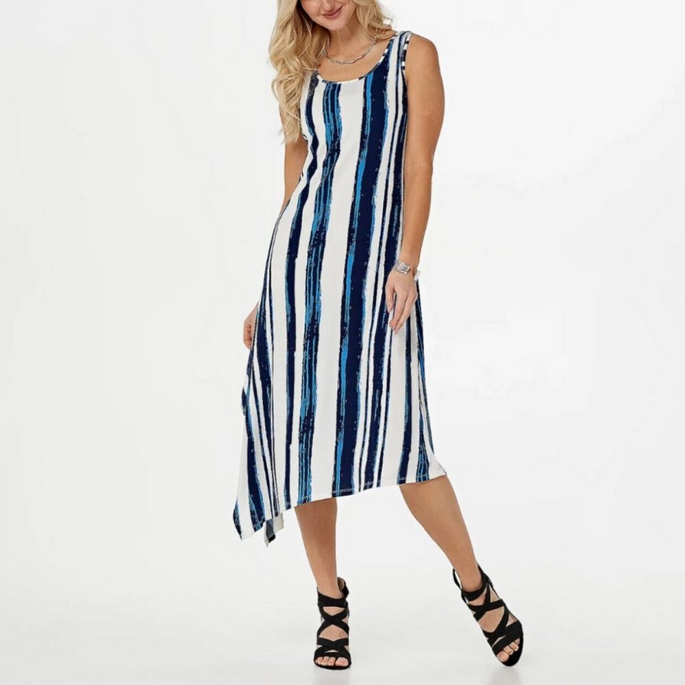 Truth + Style Jersey Knit Printed Midi Dress  11954